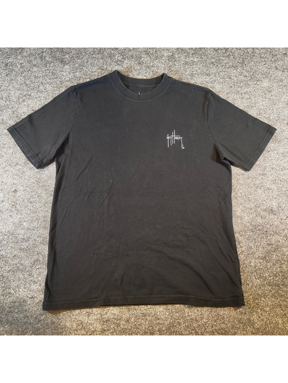 Guy Harvey Originals Dolphin Fish Graphic T-Shirt Black Men's Medium M